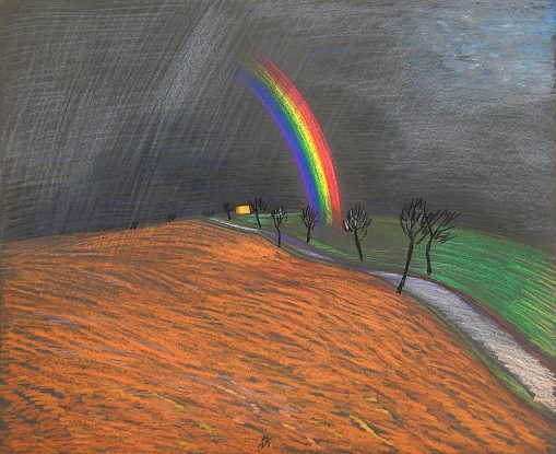 Wolfgang Mattheuer - Landschaft mit Regenbogen 